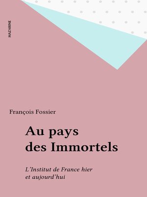 cover image of Au pays des Immortels